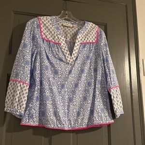 Blue and pink shirt